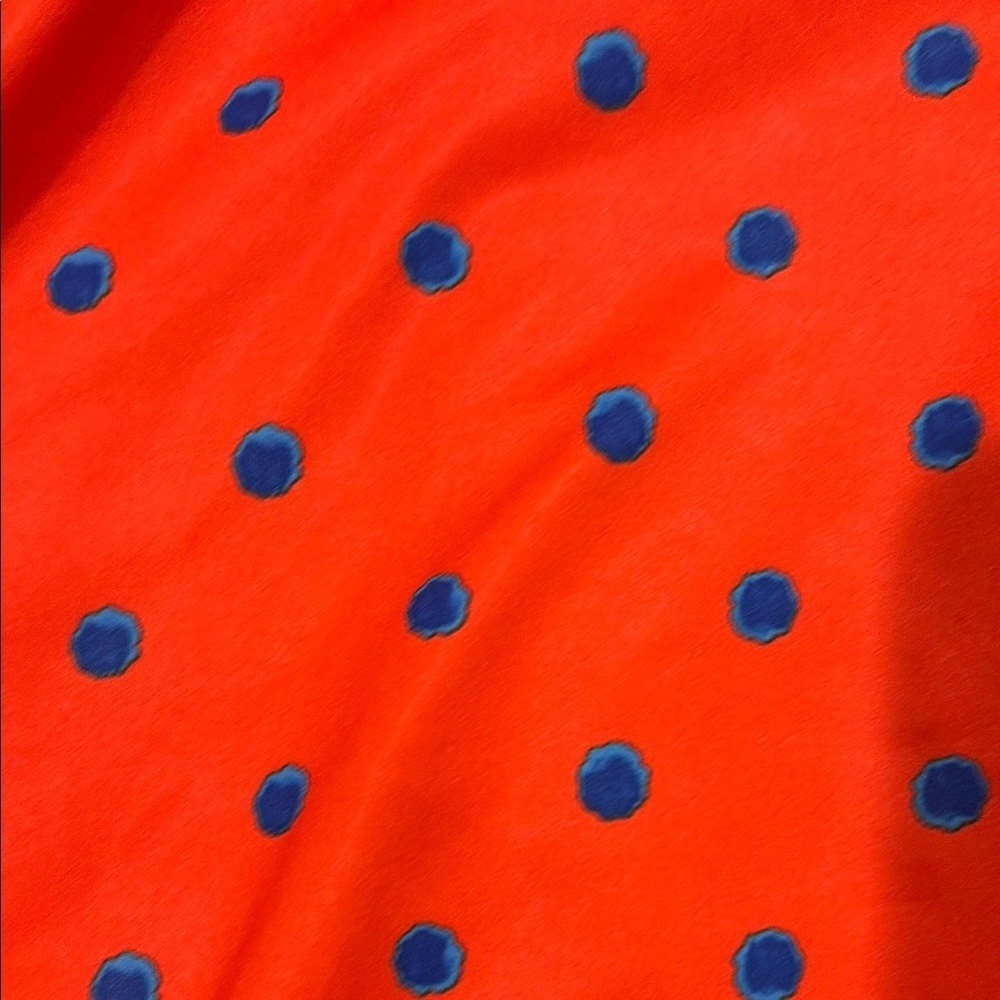 The North Face Orange Blue Polka Dot Tankini Swim Top Cross‎ Back Shelf Bra - Picture 3 of 8